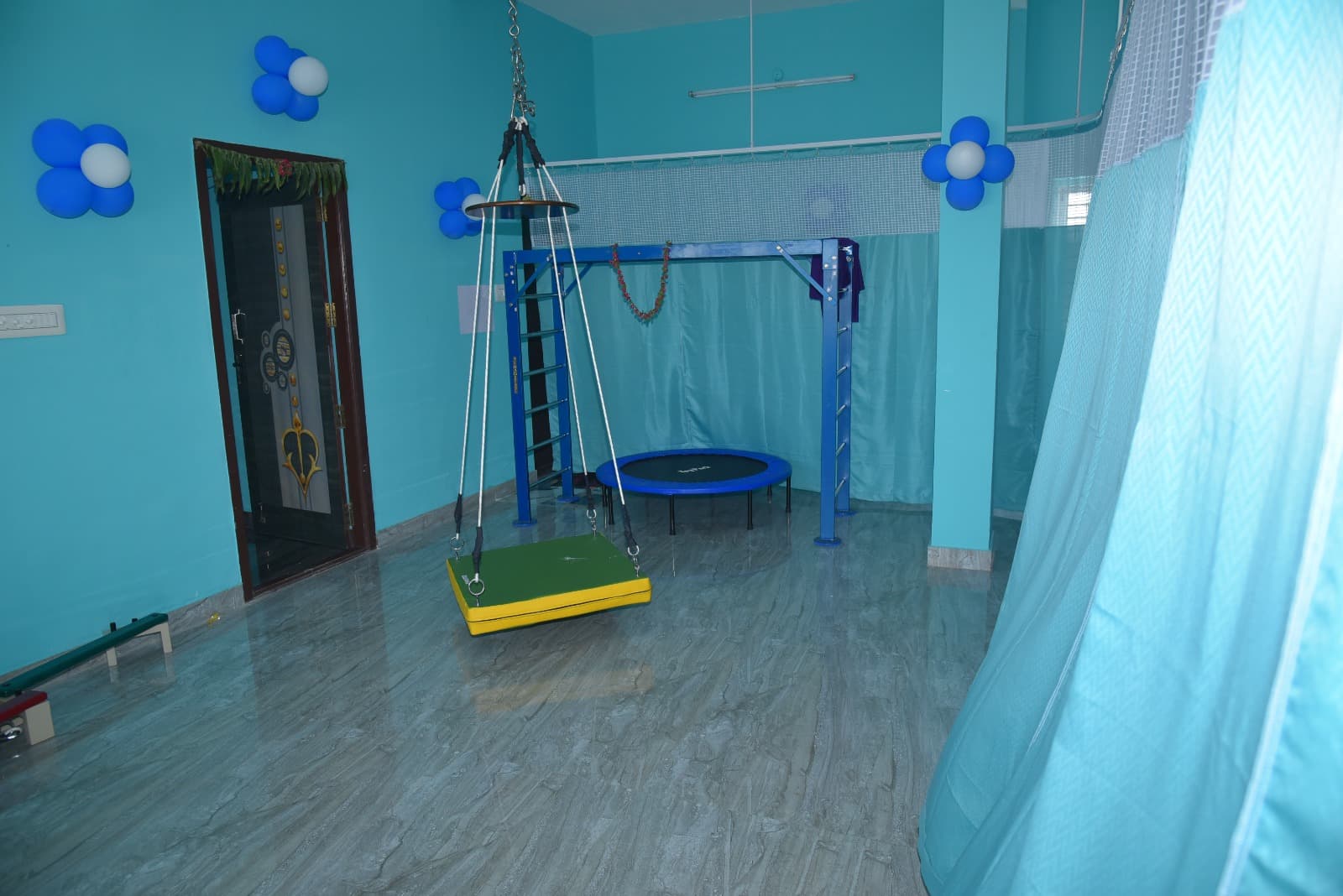 Pediatric training stairs with handrails